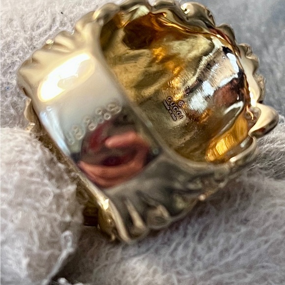 BRAND NEW Gucci Lion Head Gold Red Rhinestone Crystal Ring Size L - Picture 10 of 11